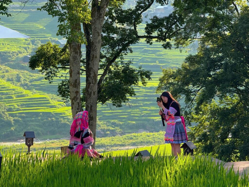 Two Hmong local guides from Sapa Odyssey Tours in Sapa