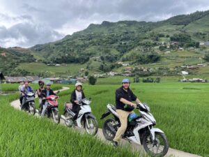 Sapa Motorbike Tour 1-Day visit Waterfalls and Villages