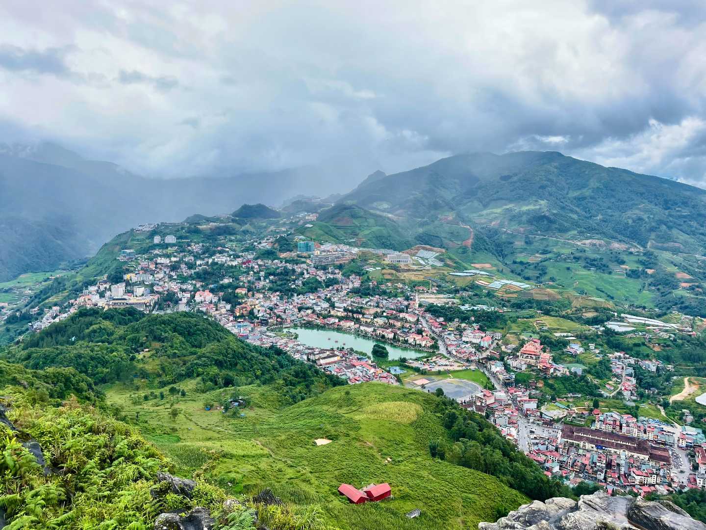sapa town panoramic view